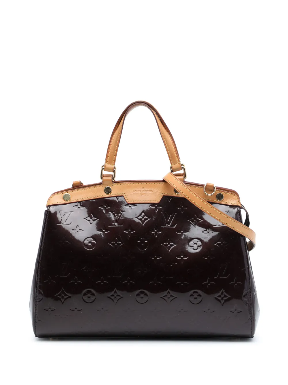 Louis Vuitton Pre-Owned Borsa a tracolla Brea MM in pelle Vernis con monogramma 2013 - Viola