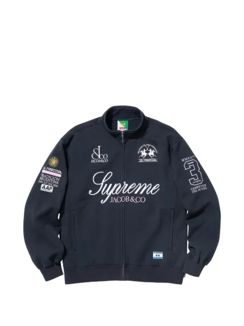 Supreme  x La Martina x Jacob & Co logo-embroidered zip-up sweater