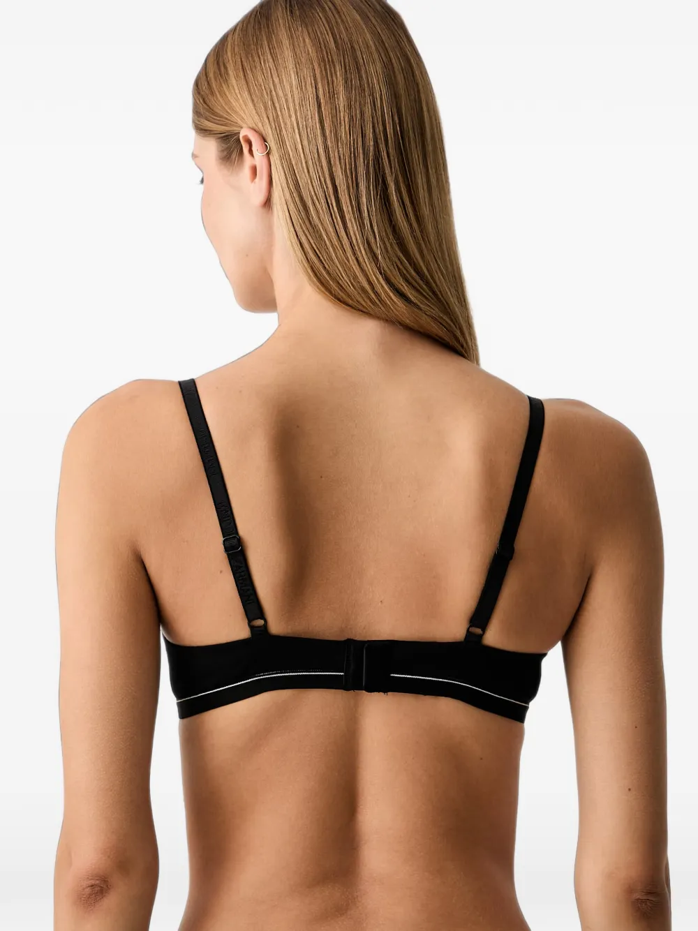 Emporio Armani Push-up bh met logoband Zwart