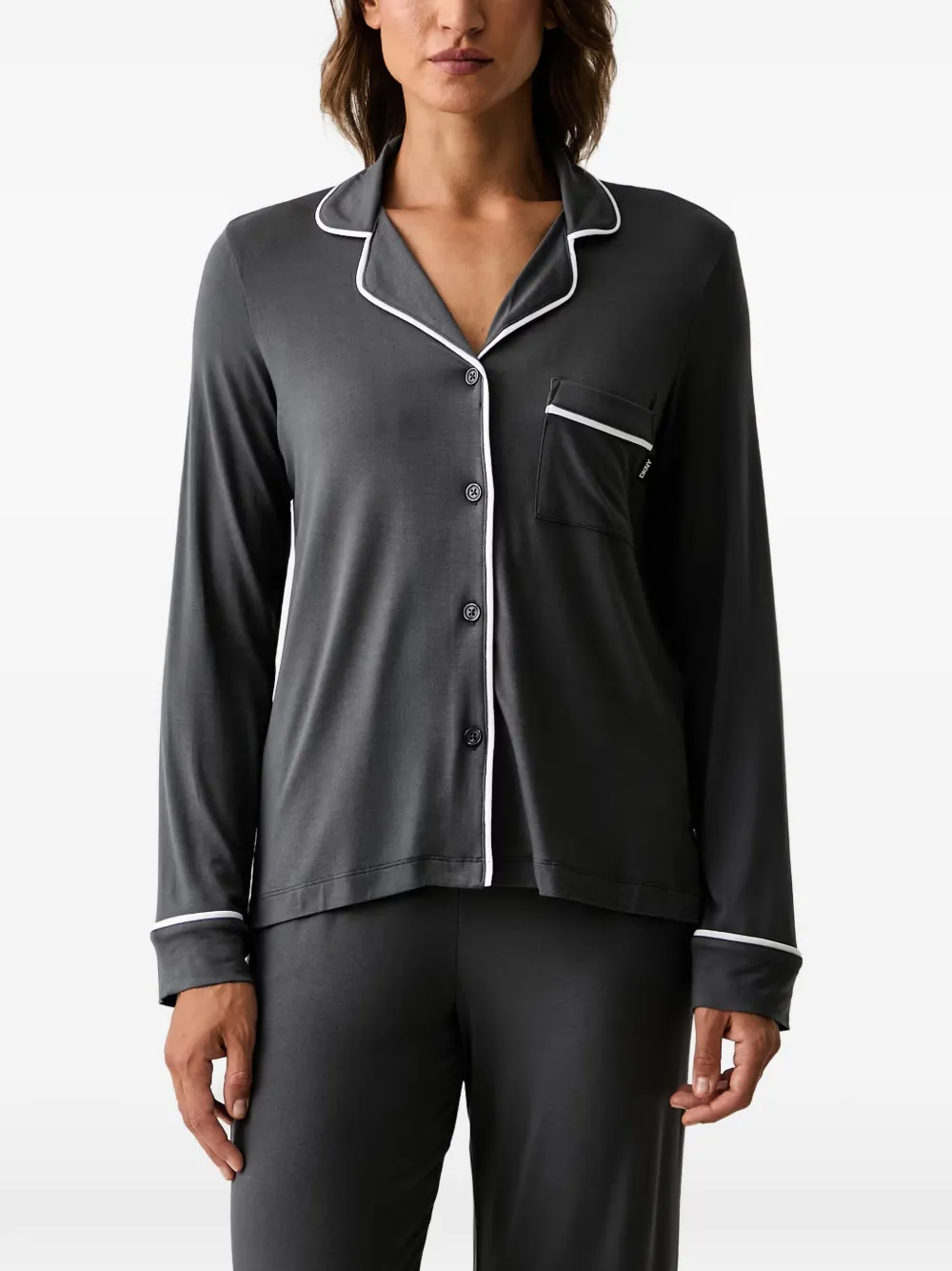 DKNY Pyjama met afwerking Grijs