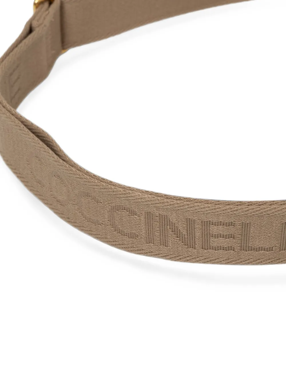 Coccinelle ^ verstelbare schouderband met logo-jacquard Beige