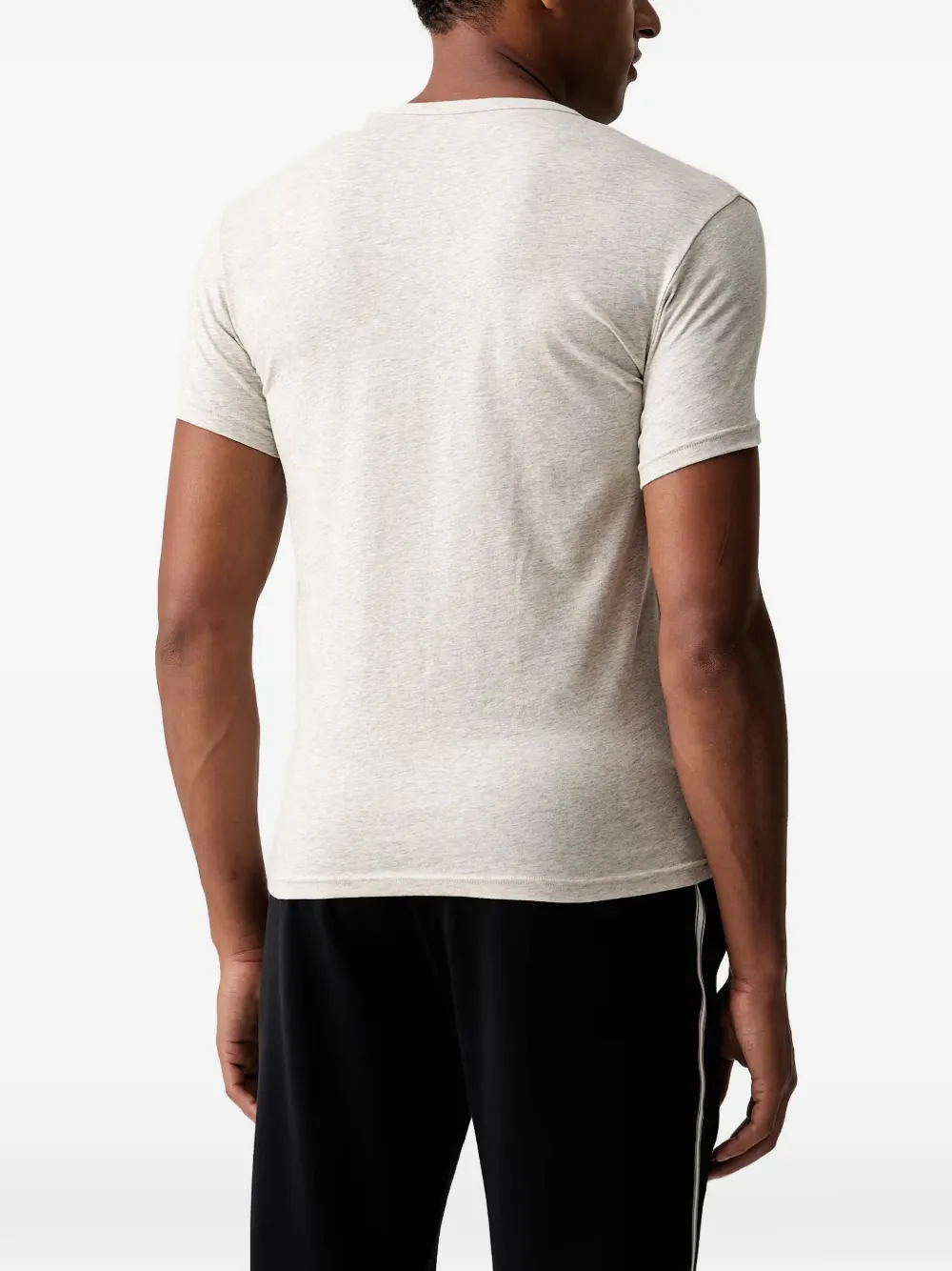 Emporio Armani Twee T-shirts met ronde hals en logo-print Grijs