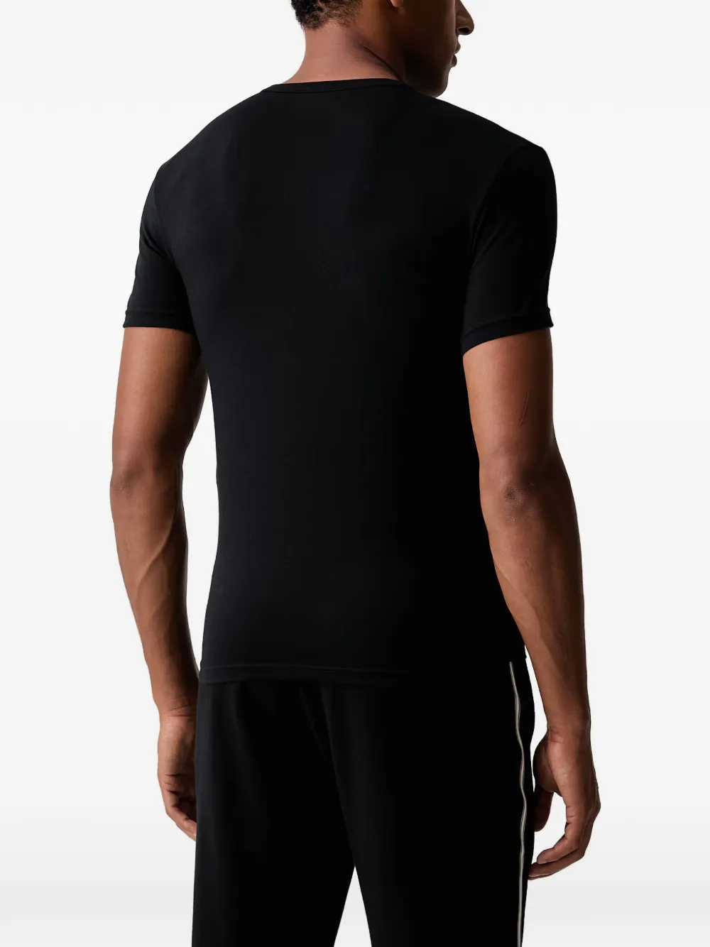 Emporio Armani Twee T-shirts met ronde hals en logo-print Grijs