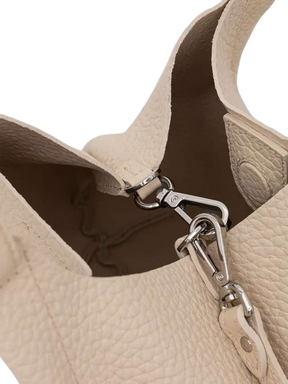 GIANNI CHIARINI Medium Dua leren schoudertas met textuur Beige