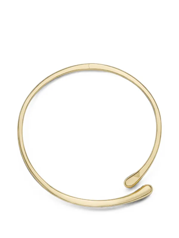 Emporio Armani Engraved-logo Necklace in Gold