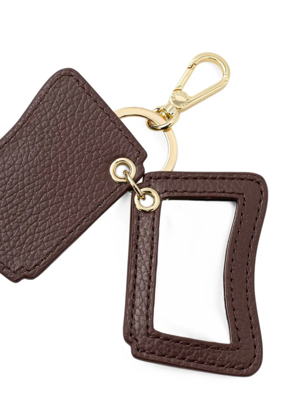 Coccinelle C-Me sleutelhanger met logo-plakkaat Bruin