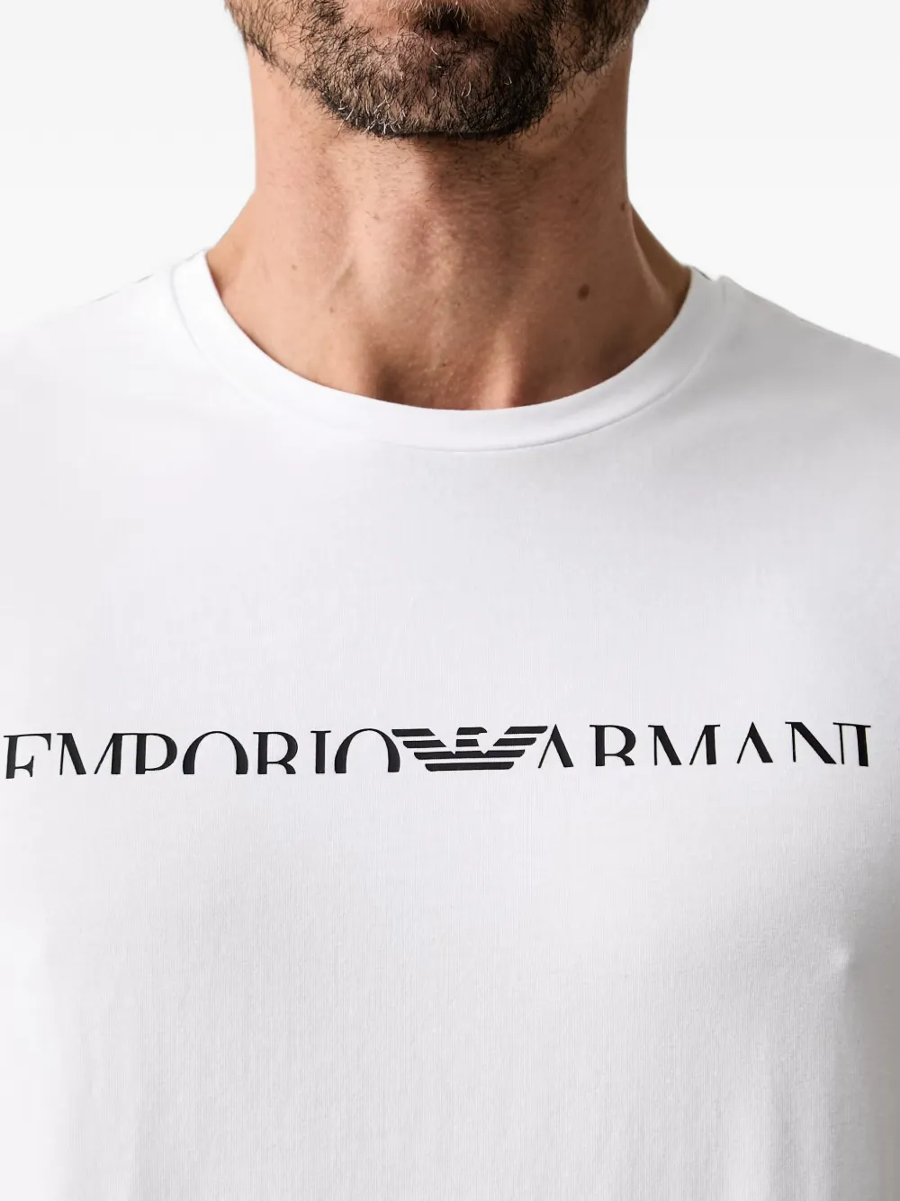Emporio Armani T-shirt met logoprint Wit