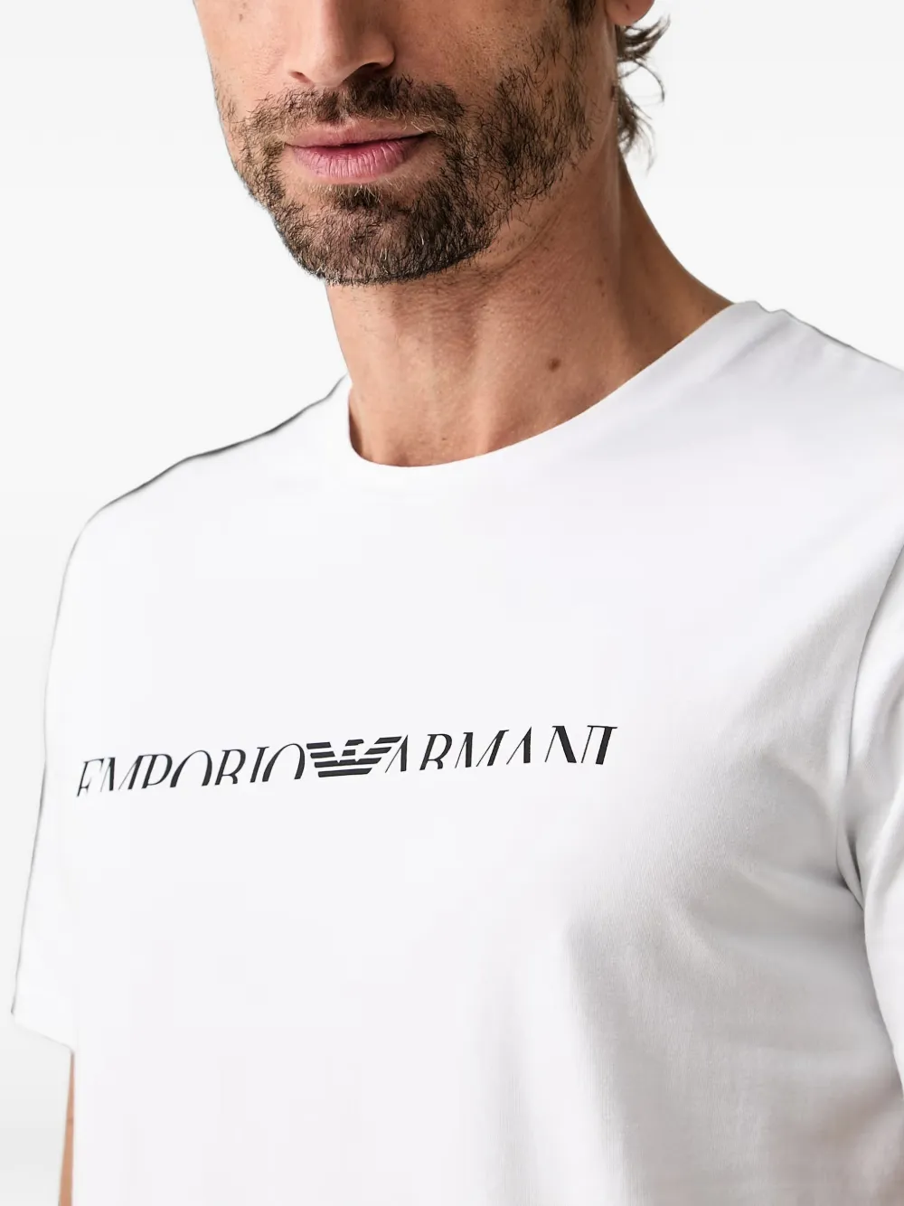 Emporio Armani T-shirt met logoprint Wit