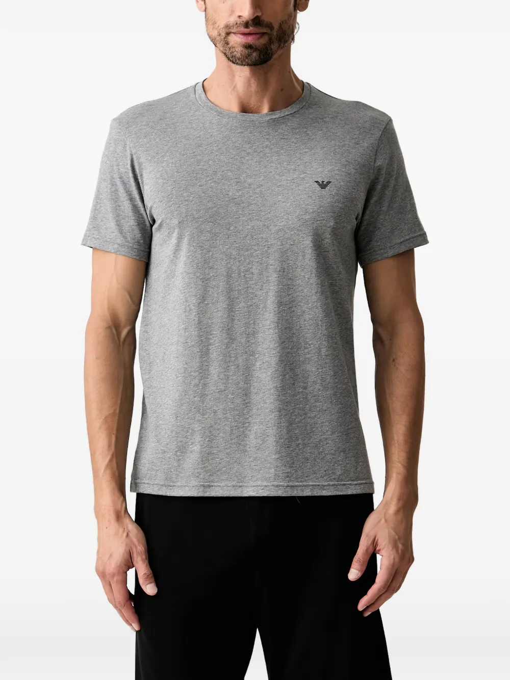 Emporio Armani logo-embroidered T-shirts (set of two)
