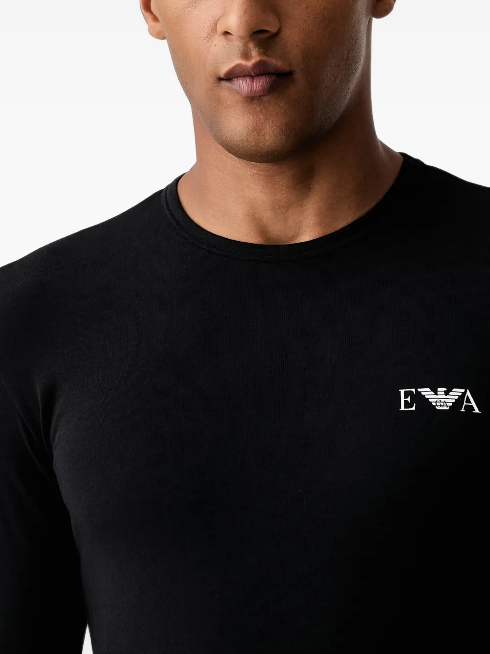 Emporio Armani T-shirt met logoprint Zwart