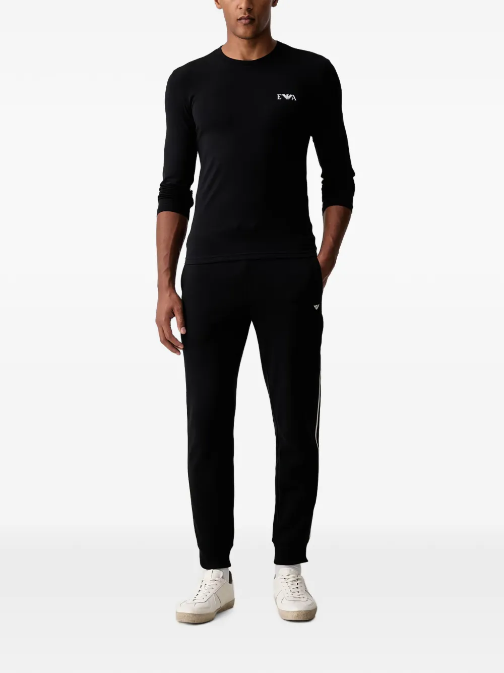 Emporio Armani T-shirt met logoprint Zwart