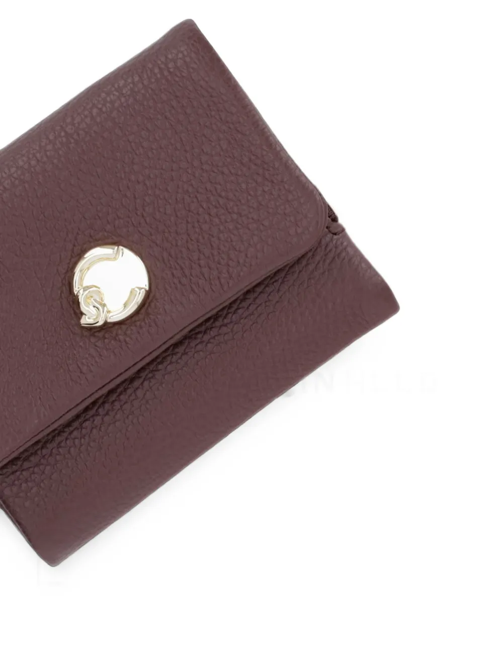 Coccinelle Kleine C-Me Softy leren portemonnee met logoplakkaat Paars