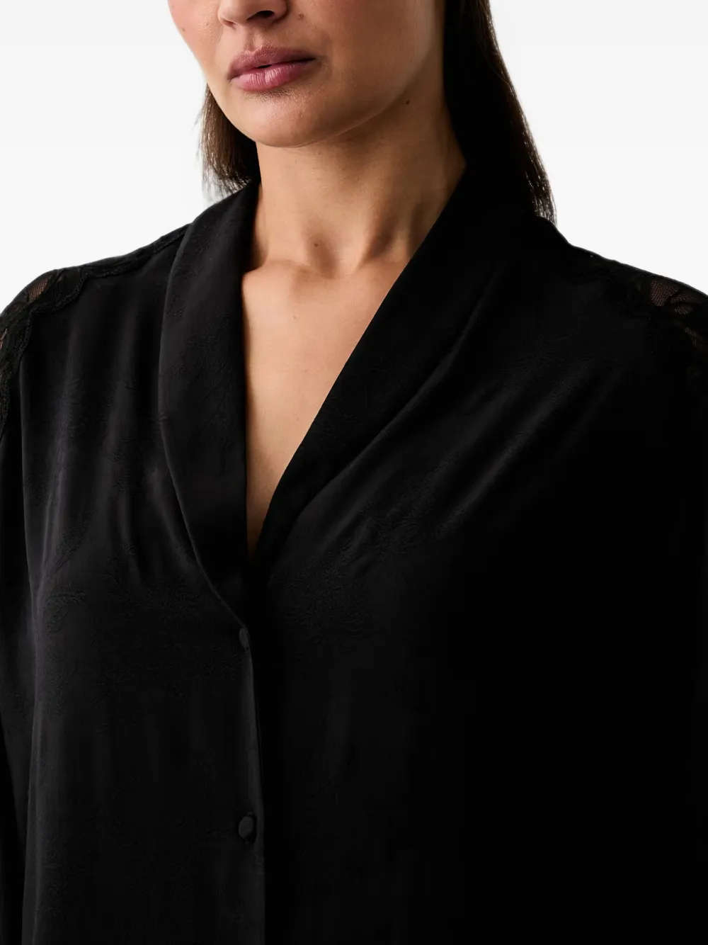 Emporio Armani Pyjama met kant Zwart