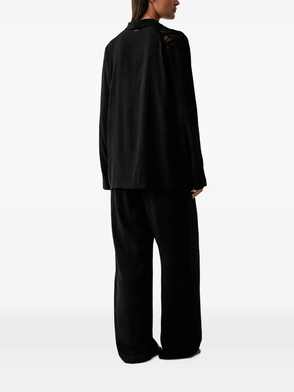 Emporio Armani Pyjama met kant Zwart