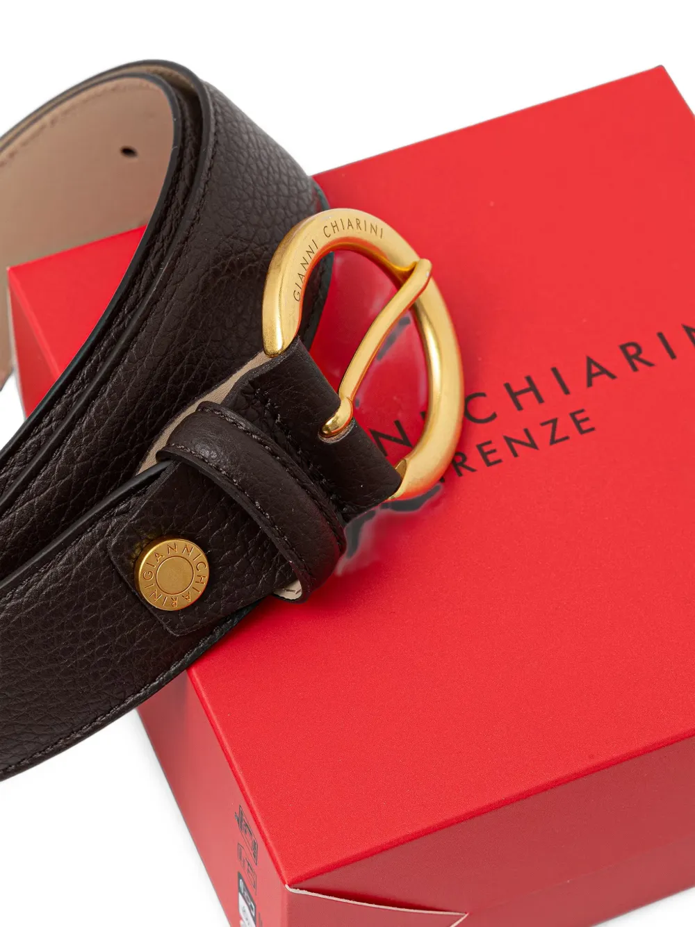 GIANNI CHIARINI Leren gespriem Bruin