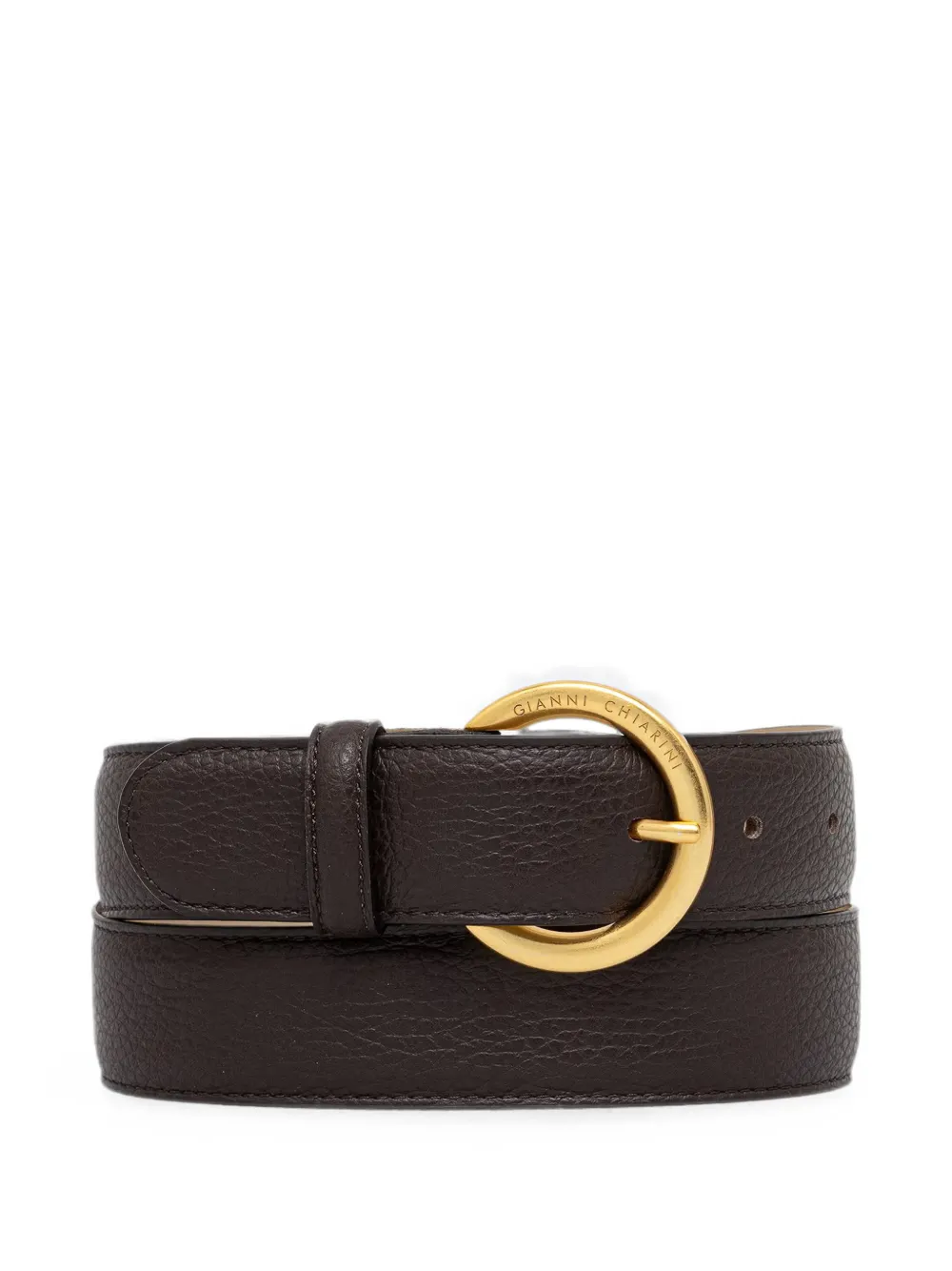GIANNI CHIARINI grained-leather belt - Marrone