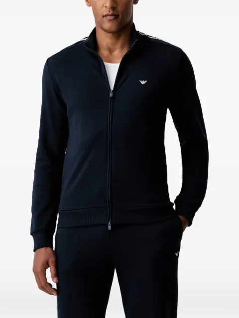 Emporio Armani set de pants y sudadera con cierre y logo bordado