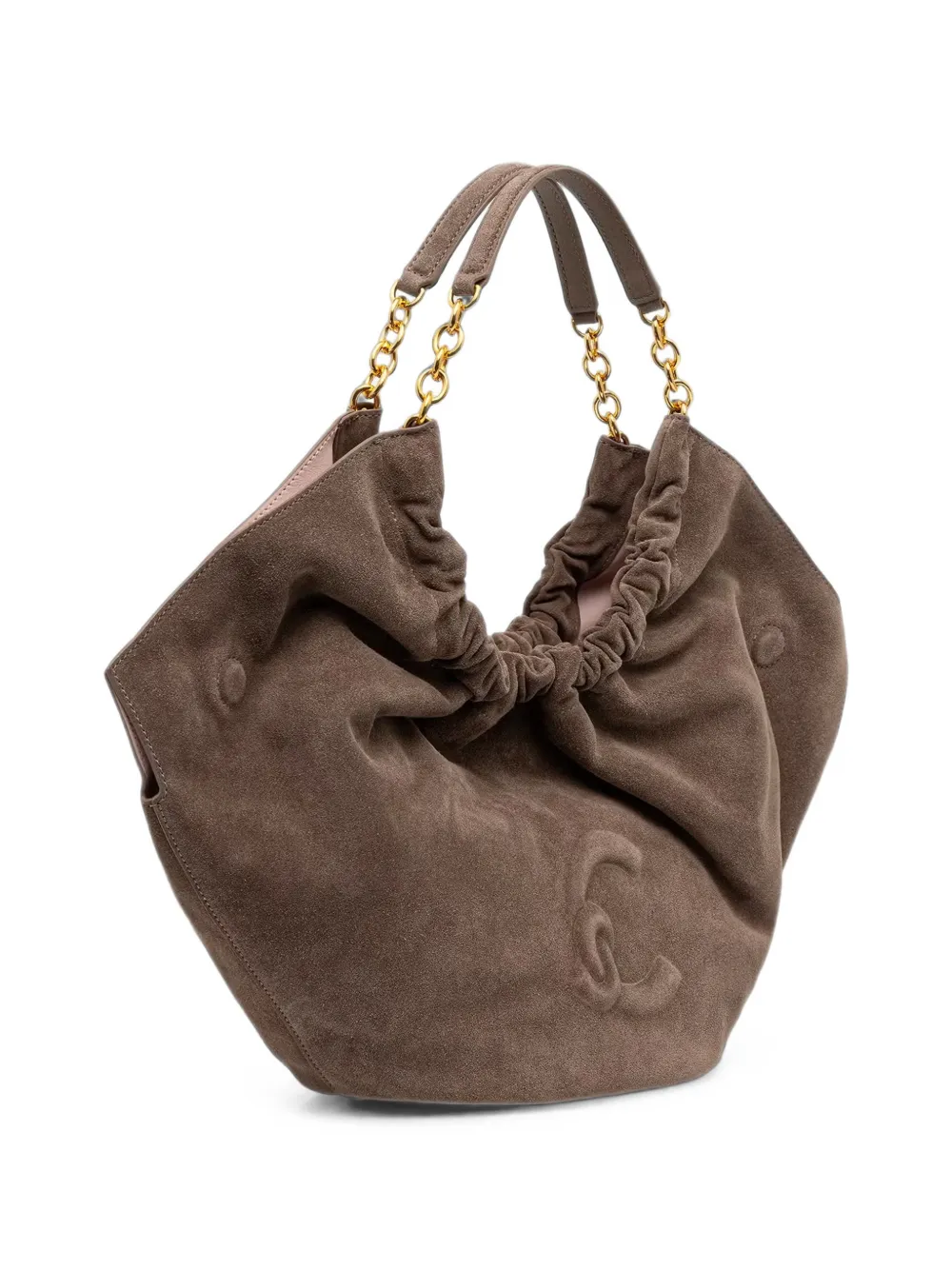 Coccinelle Shopper met logo-reliëf Bruin