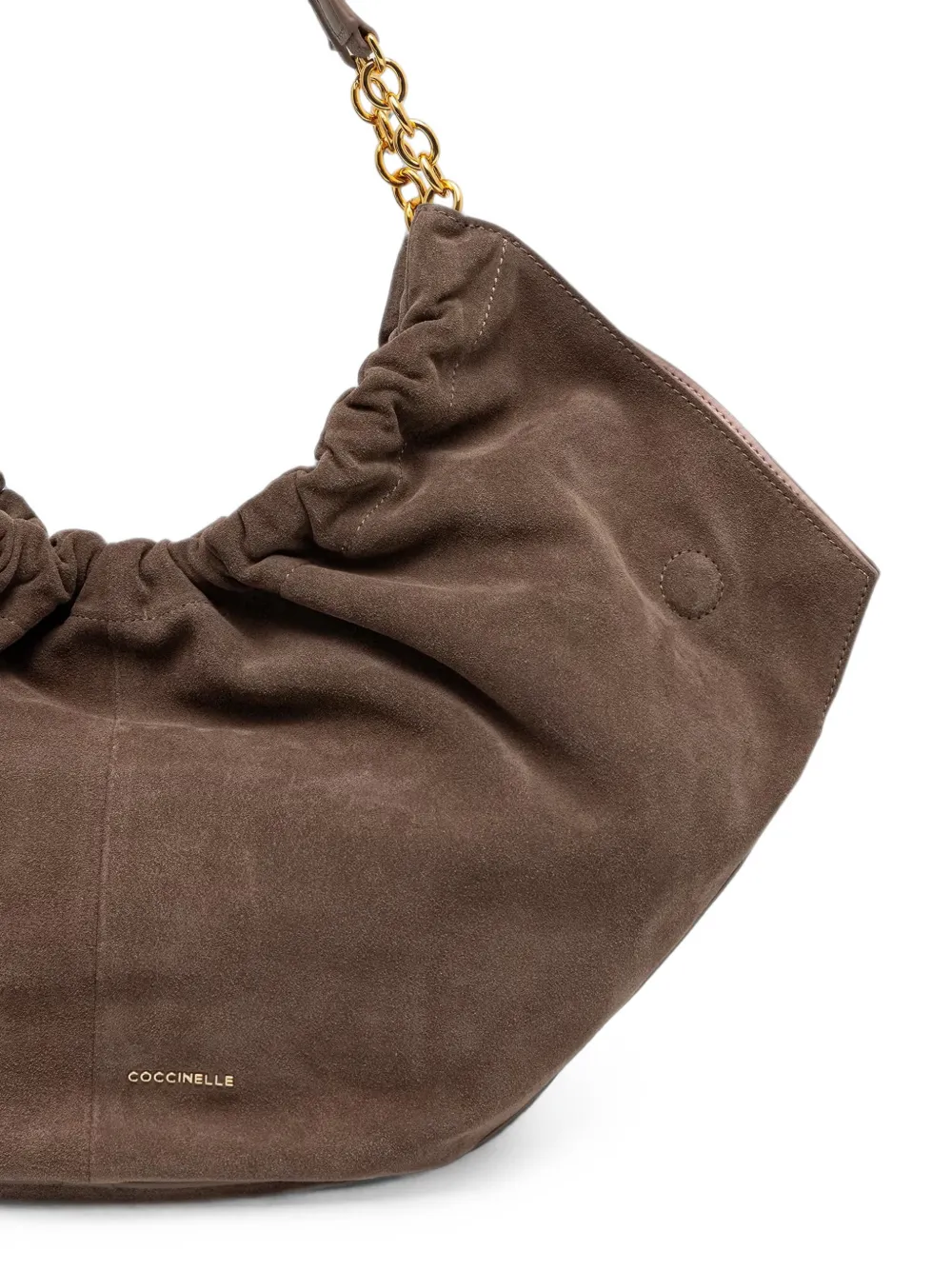 Coccinelle Shopper met logo-reliëf Bruin