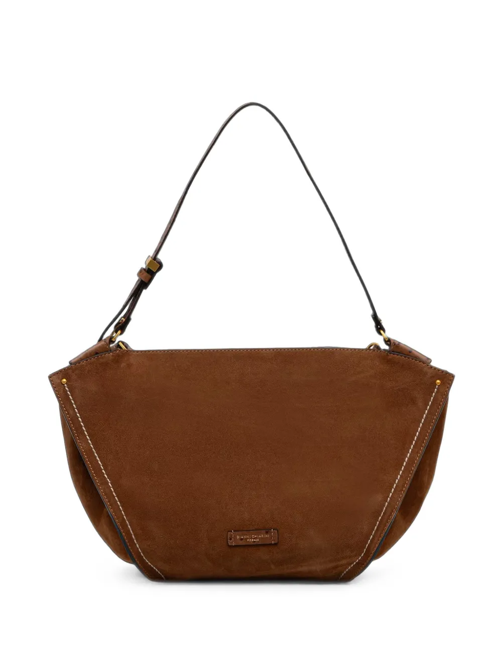 GIANNI CHIARINI Borsa a spalla Bloom in pelle scamosciata - Marrone