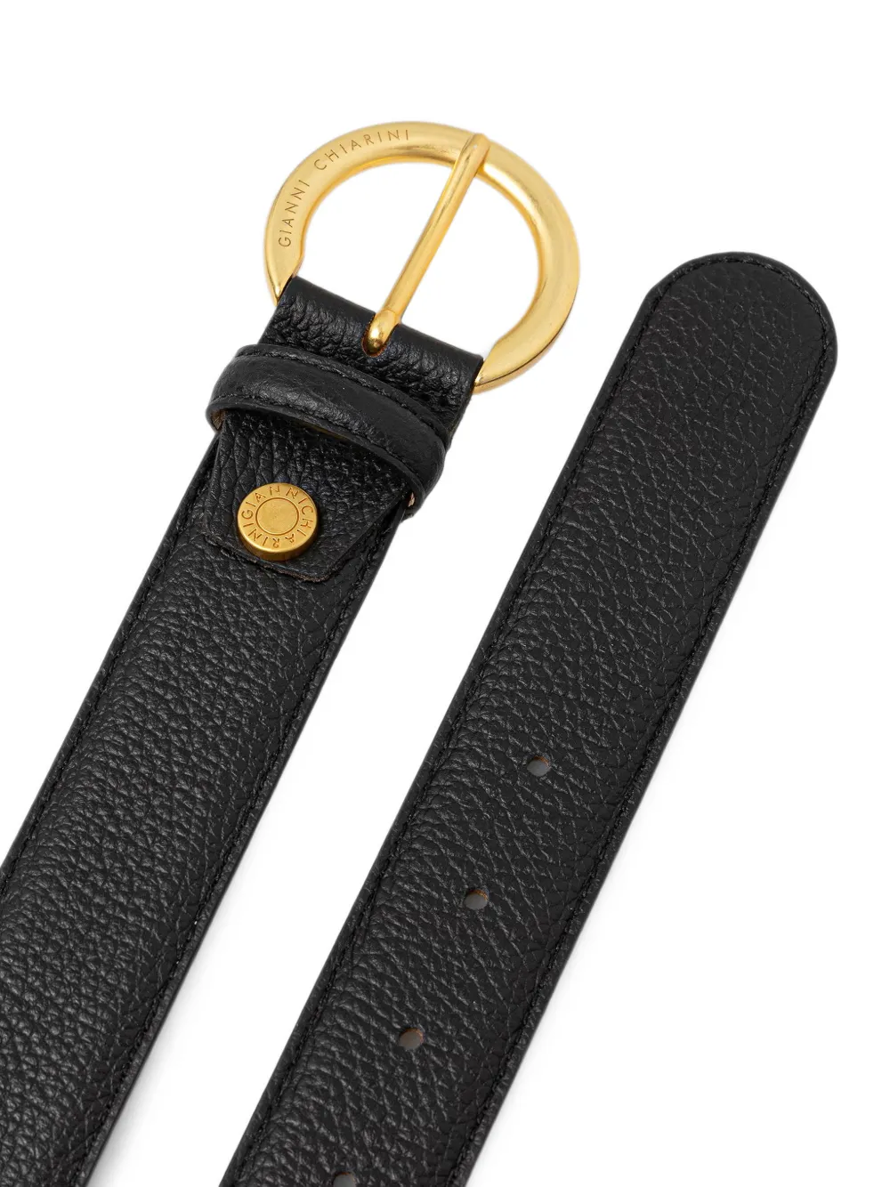 GIANNI CHIARINI Leren riem Zwart