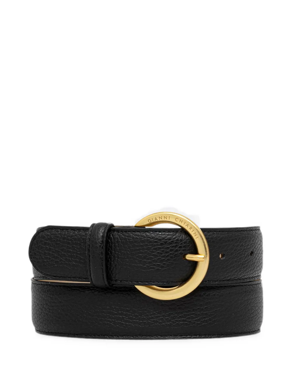GIANNI CHIARINI pebbled-leather belt - Nero