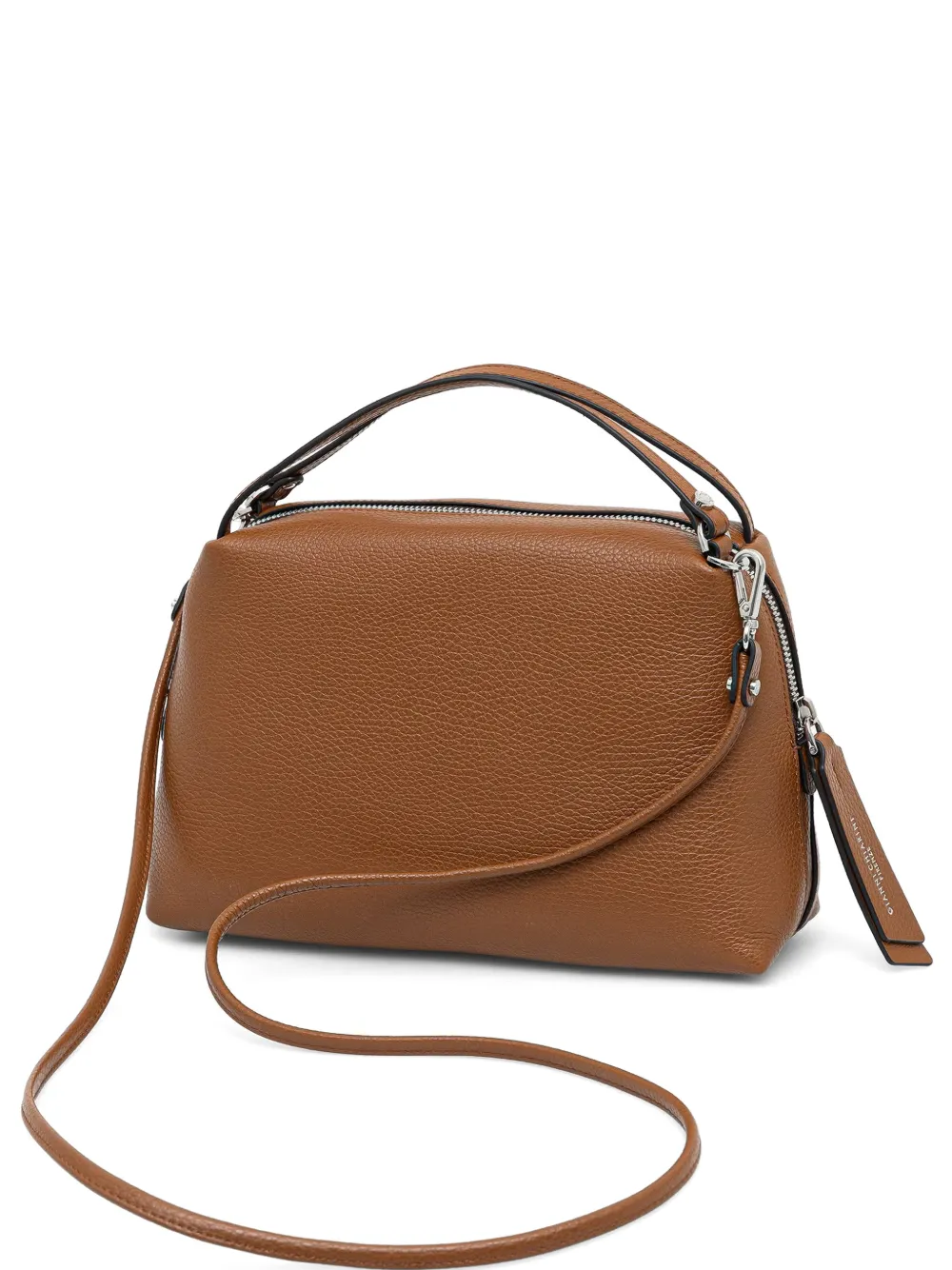 GIANNI CHIARINI pebbled-leather crossbody bag - Marrone