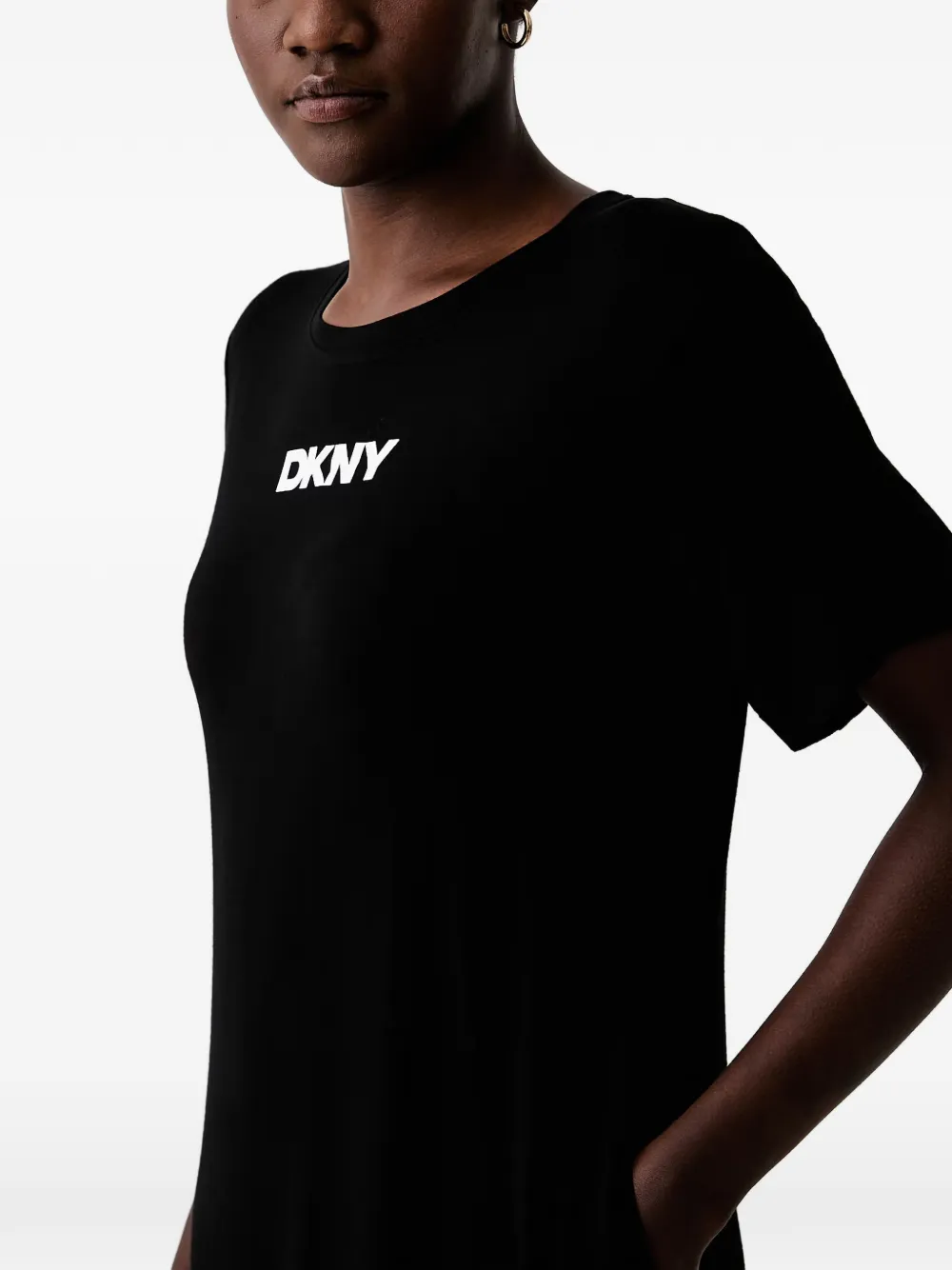 DKNY Nachthemd met logoprint Zwart