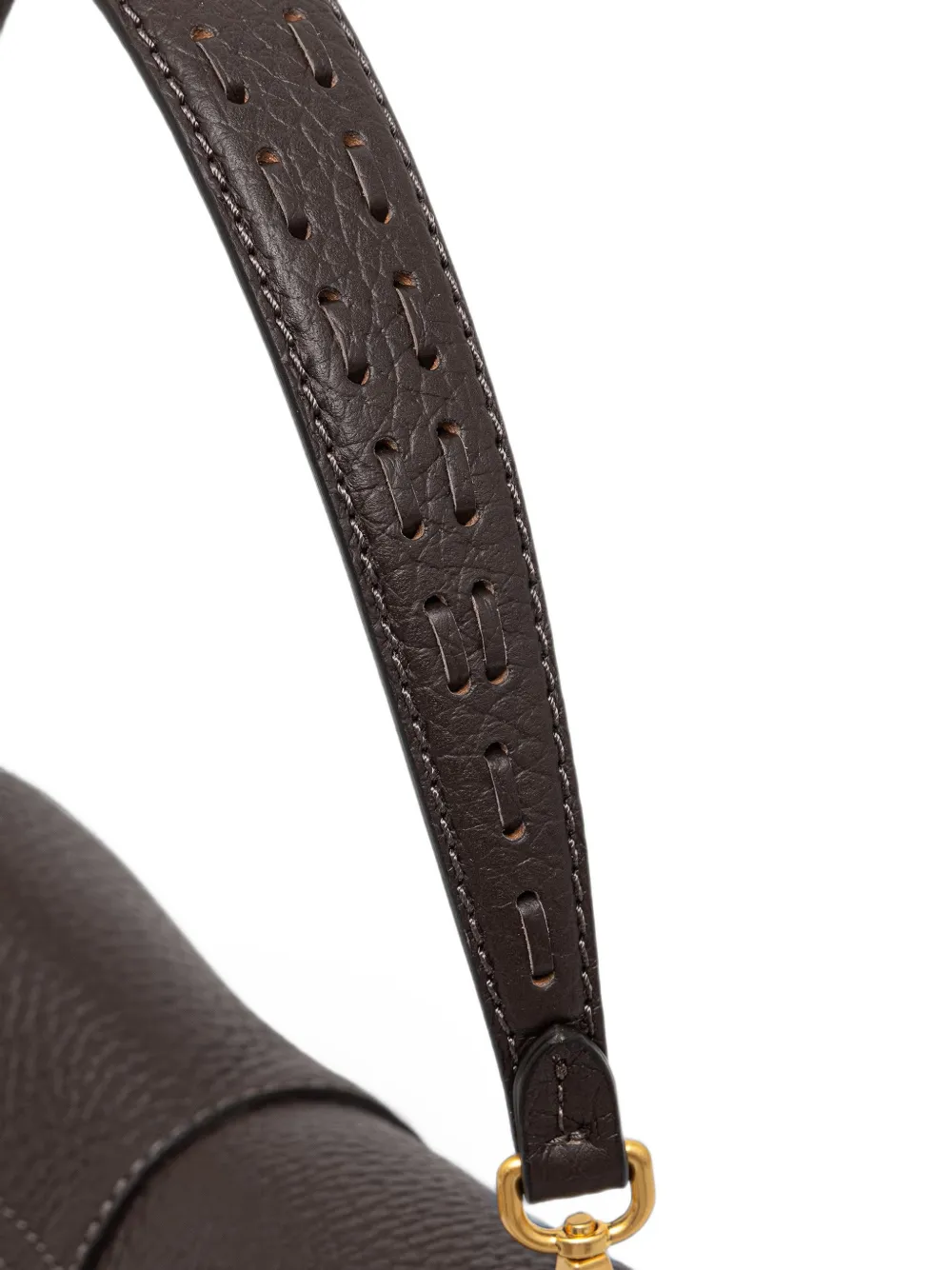 GIANNI CHIARINI Medium Helena ronde schoudertas van bewerkt leer Bruin