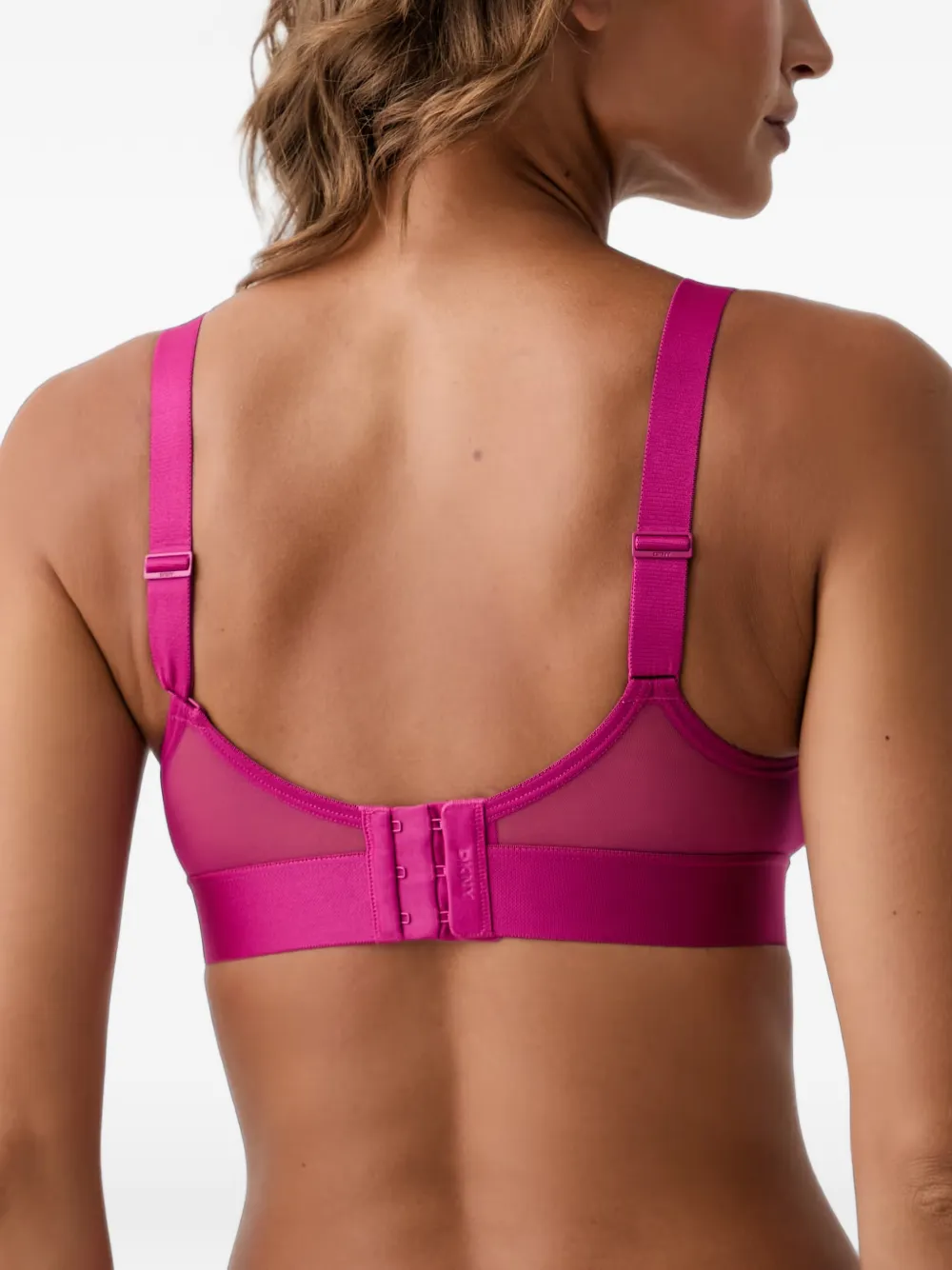 Dkny Mesh-panelled Bra In Pink
