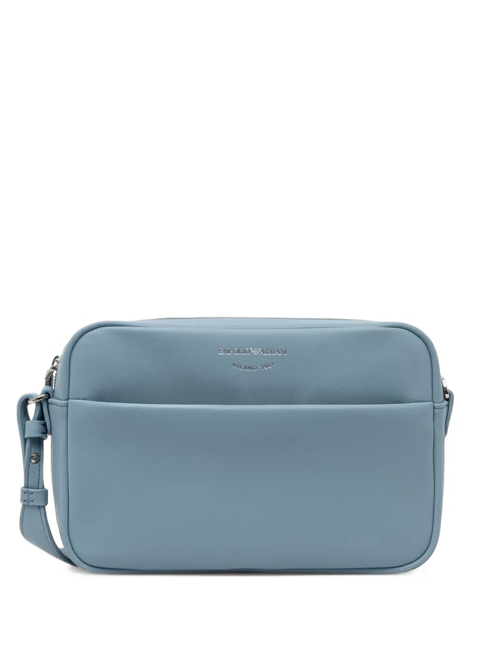 Emporio Armani logo-print shoulder bag - Blue