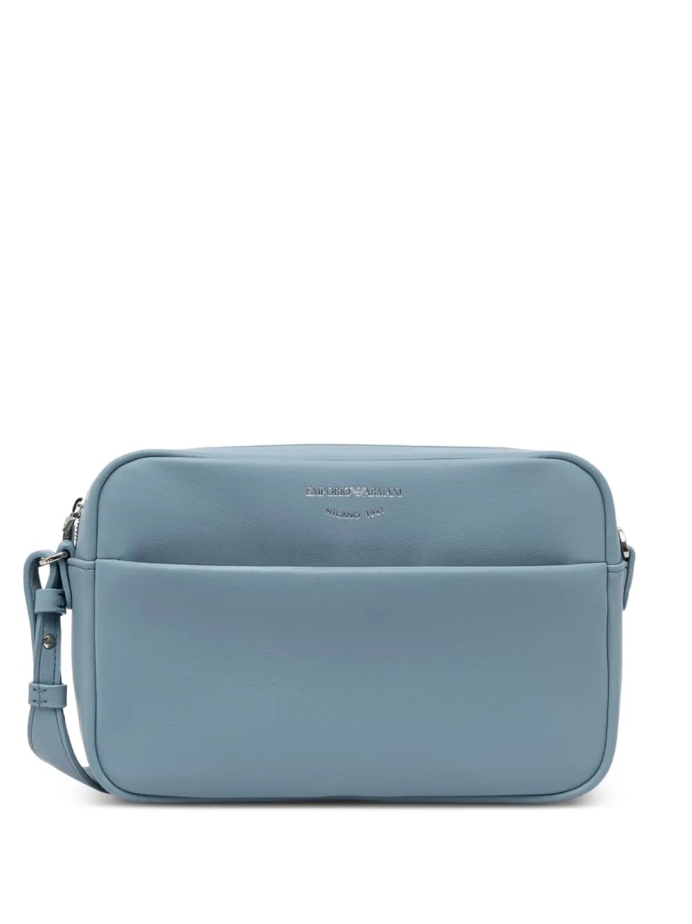Emporio Armani logo-print shoulder bag - Blu