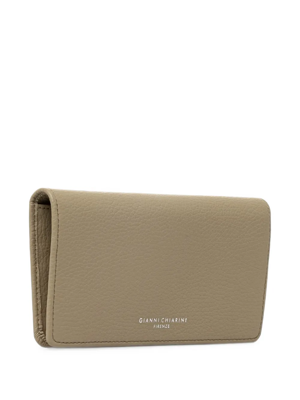 GIANNI CHIARINI Grote bewerkte leren portemonnee Beige