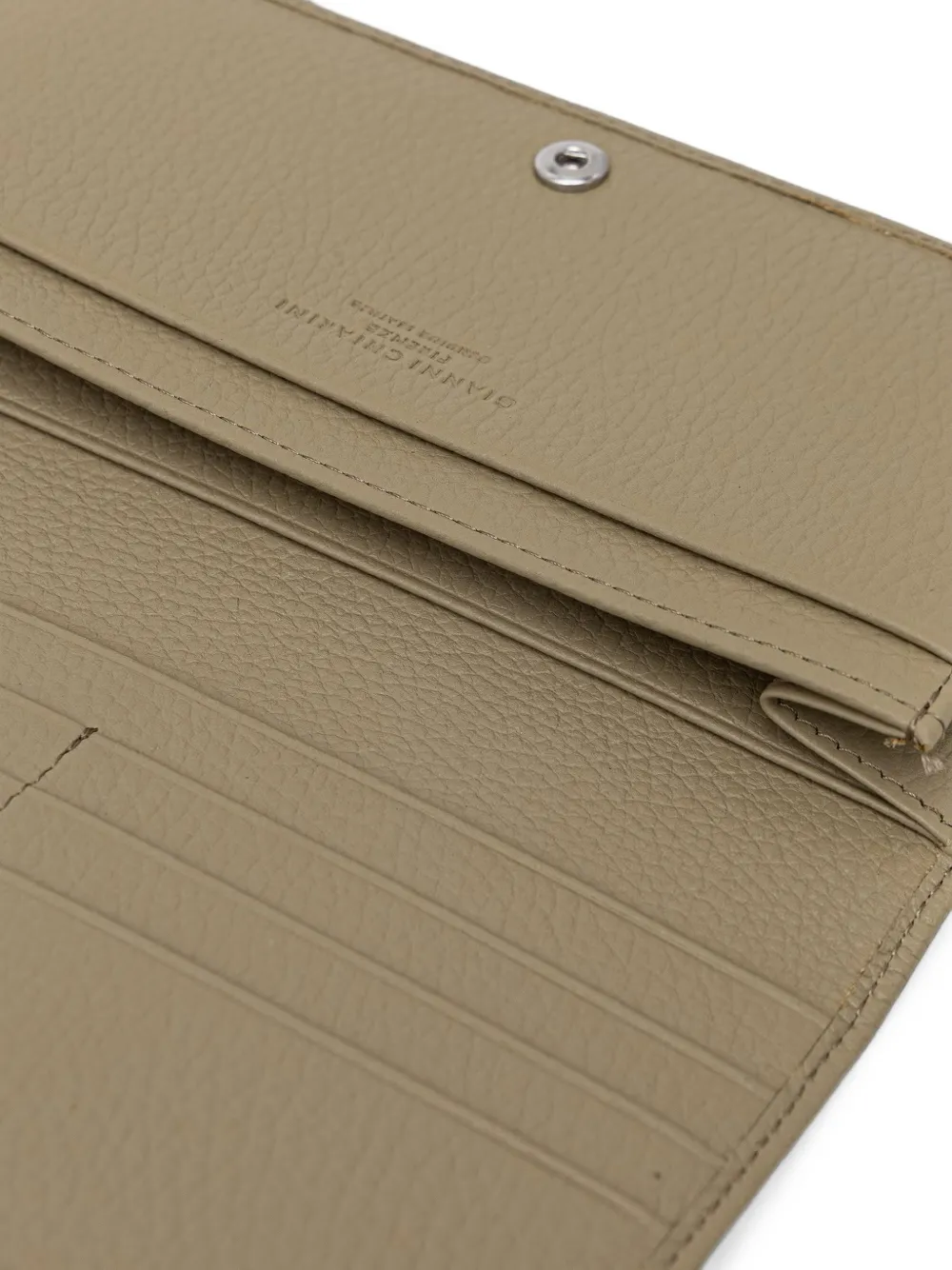 GIANNI CHIARINI Grote bewerkte leren portemonnee Beige
