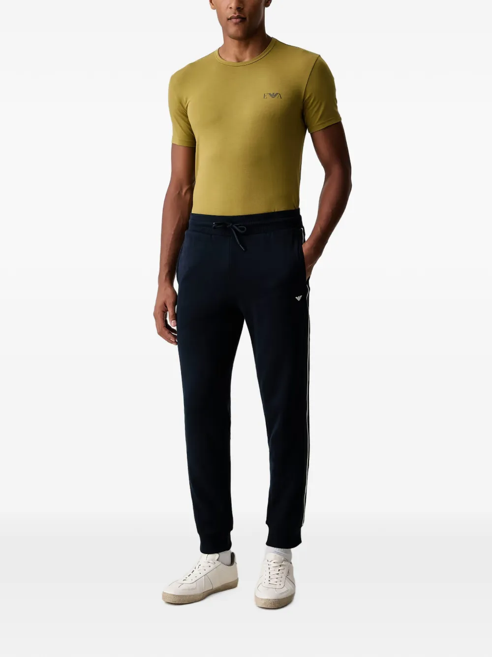Emporio Armani Twee T-shirts met logoprint Groen