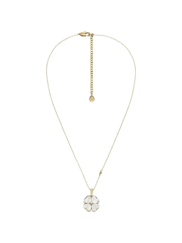 Emporio Armani Clover Mother-of-pearl Necklace in Gold