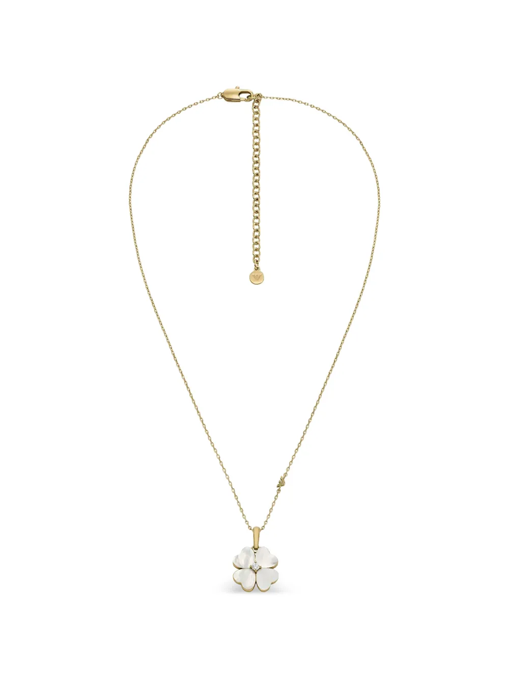 Emporio Armani Clover mother-of-pearl necklace - Gold