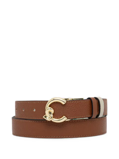 Coccinelle C-Me logo-plaque reversible belt