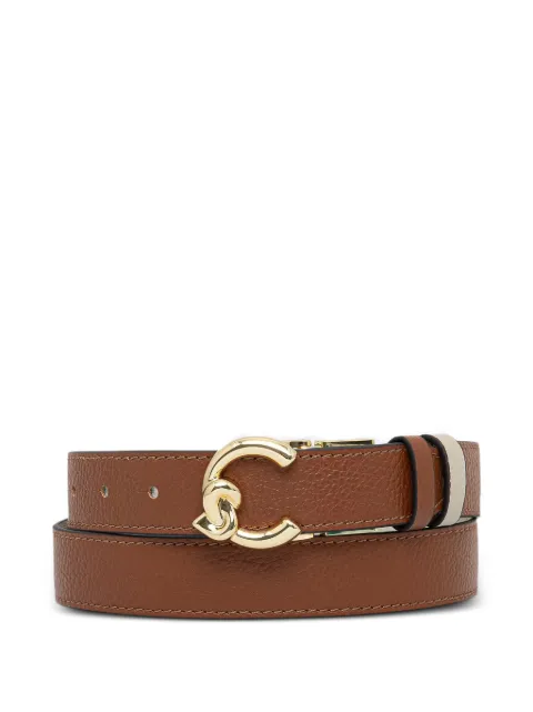 Coccinelle ceinture réversible à plaque logo C-Me
