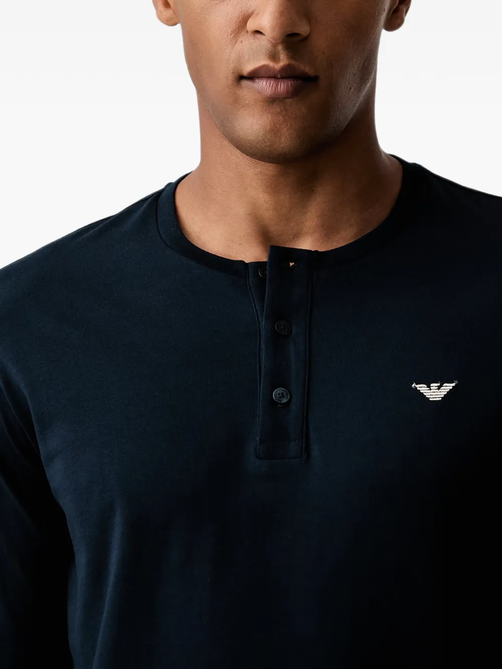 Emporio Armani Pyjama met geometrische print en geborduurd logo Blauw