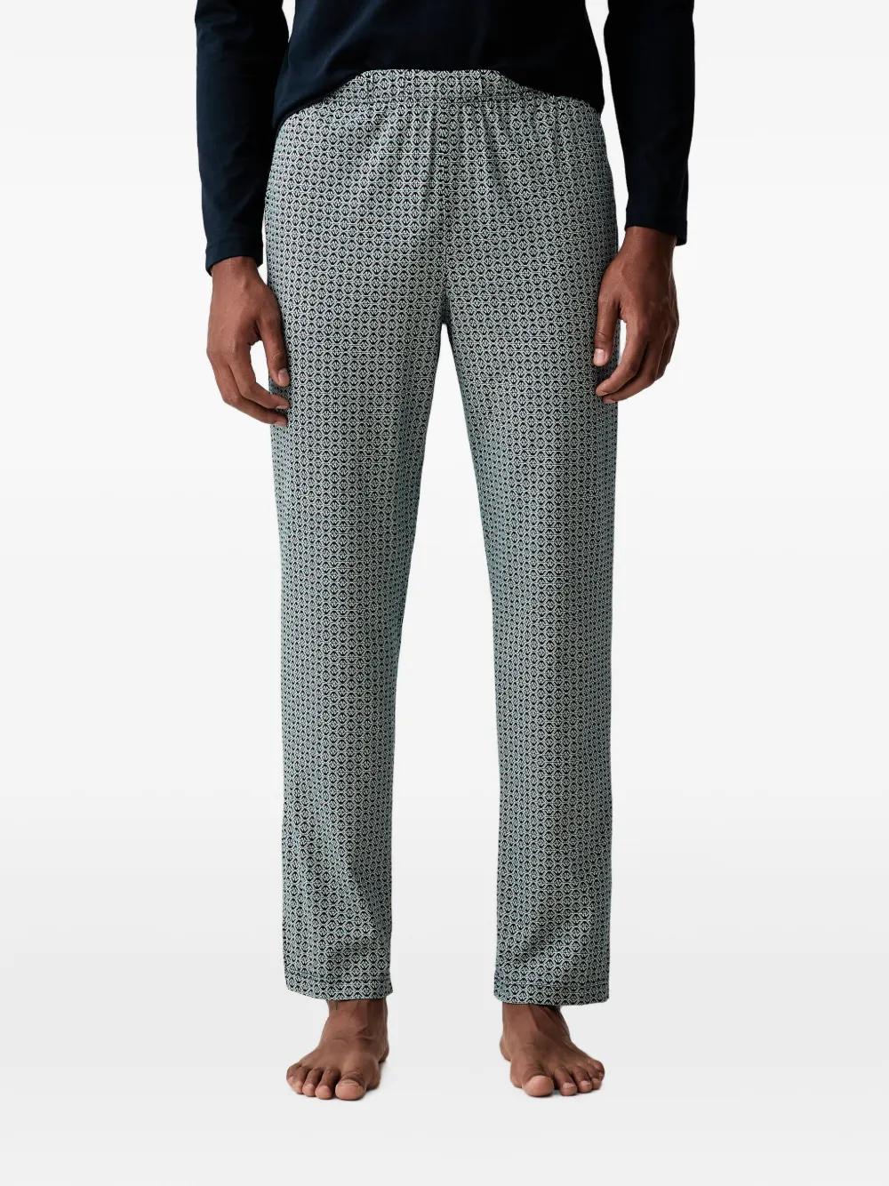 Emporio Armani Pyjama met geometrische print en geborduurd logo Blauw