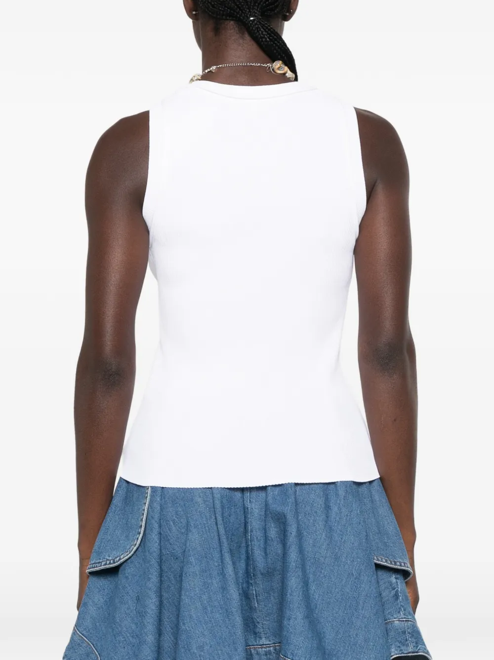 LOEWE Anagram tanktop van stretch viscose Wit