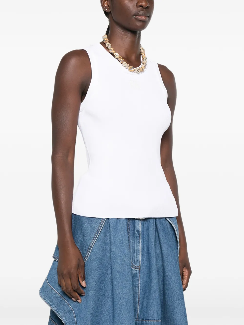 LOEWE Anagram tanktop van stretch viscose Wit