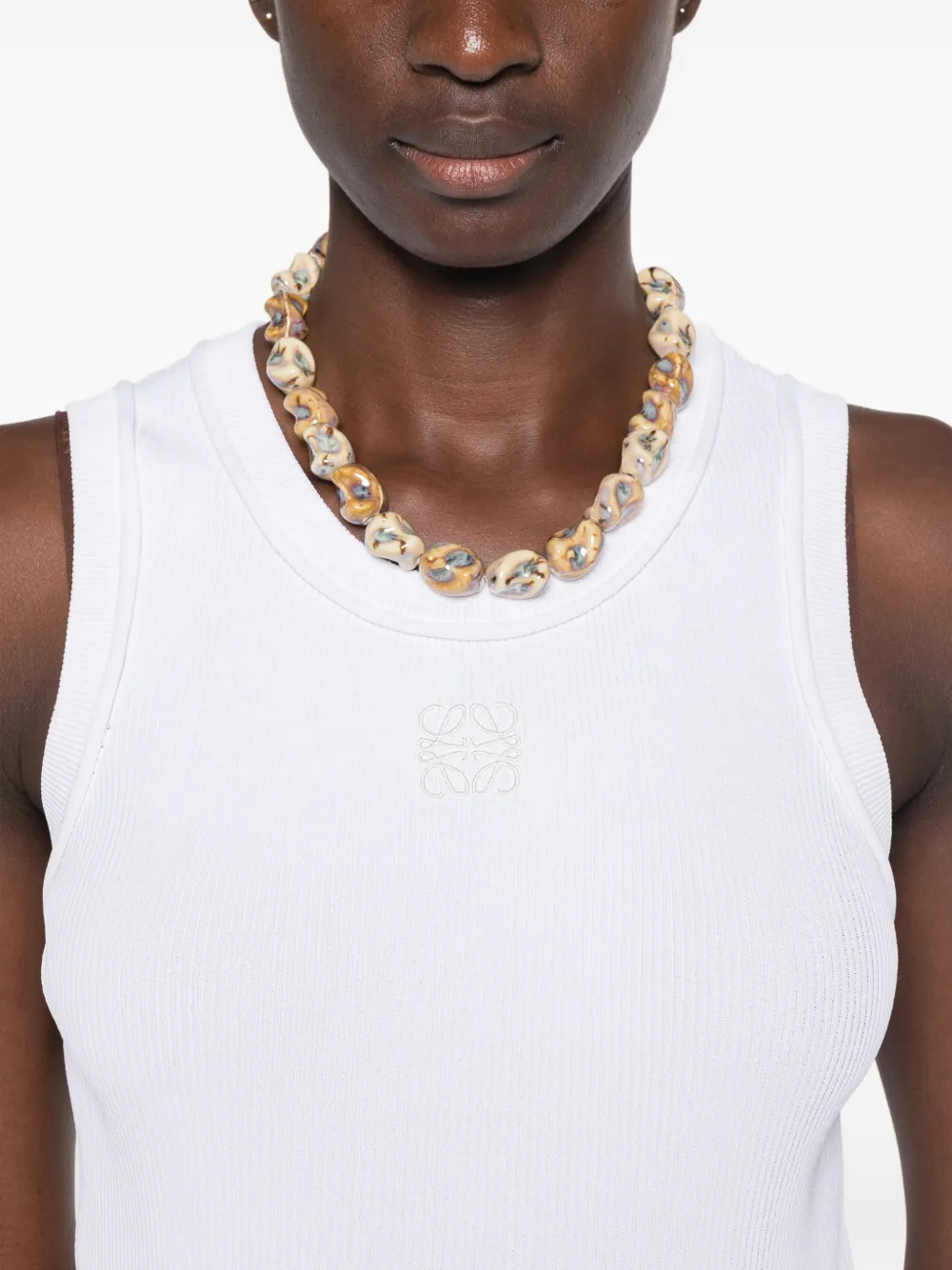 LOEWE Anagram tanktop van stretch viscose Wit