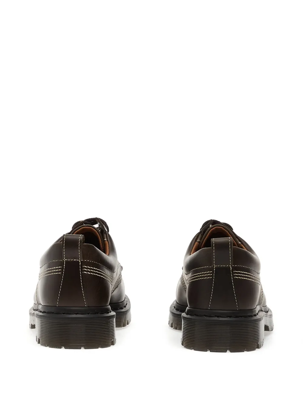 Dr Martens Lowell whipstitch-detail calf leather derby shoes Groen