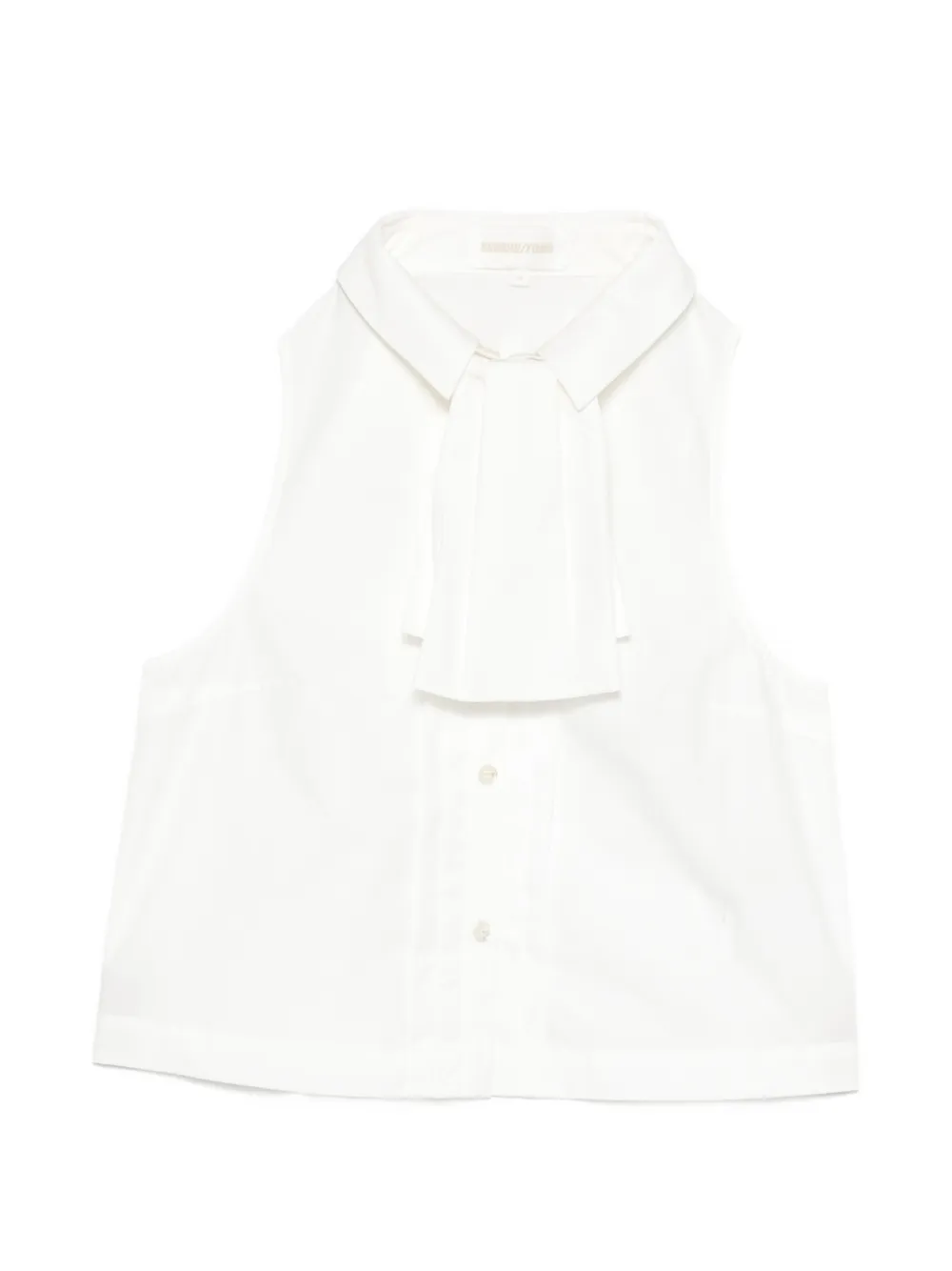 SHUSHU/TONG Bow-detail Sleeveless Blouse in White