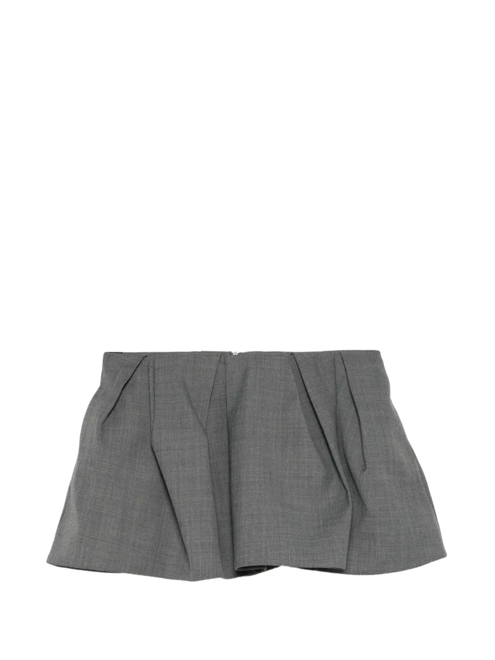 SHUSHU/TONG minijupe à design plissé - Gris