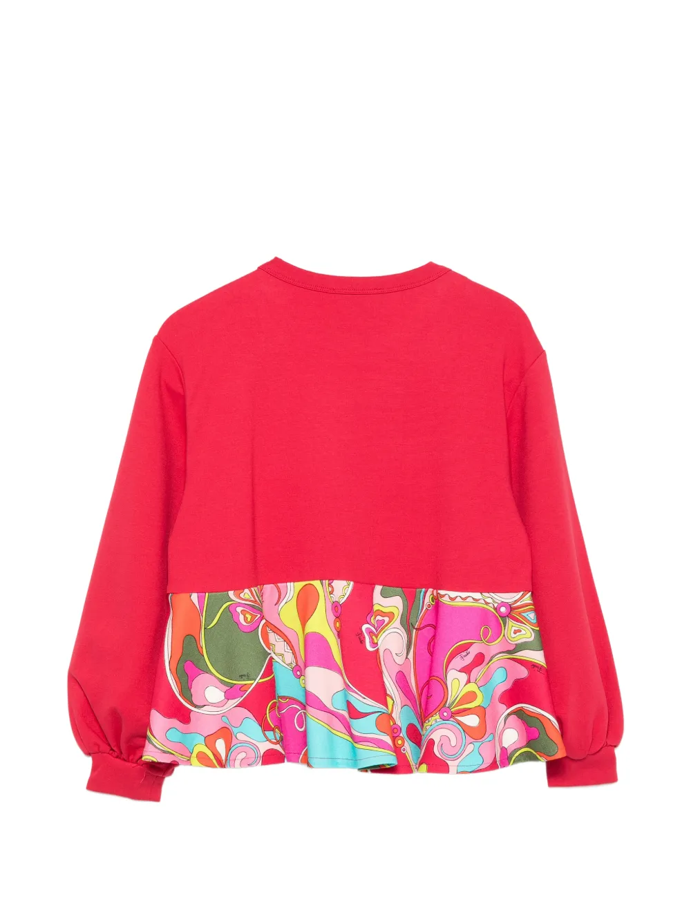 PUCCI Junior ruffled-detail sweatshirt Roze
