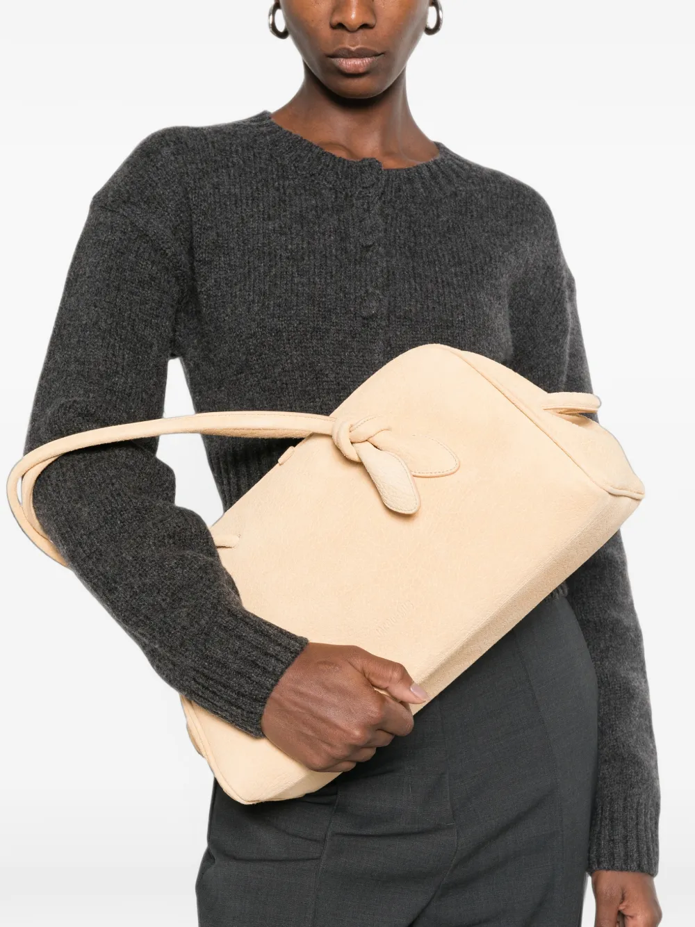 Jacquemus Le Turismo shopper met geknoopt handvat Geel