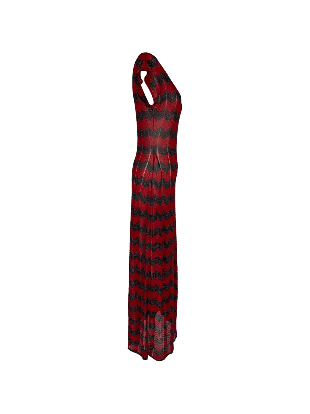 Missoni Pre-Owned robe longue à chevrons - Rouge Missoni Pre-Owned robe longue à chevrons - Rouge